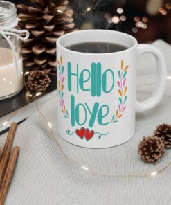 Personalized Hello Love Mug Valentine Gift For Her For Him Custom Name Valentine Mug
