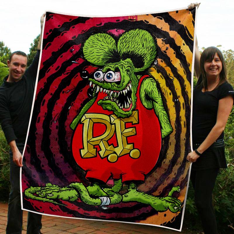 Personalized Hod Rod Rat Fink Blanket
