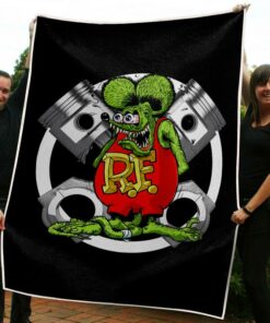 Personalized Hod Rod Rat Fink Speed Shop Blanket