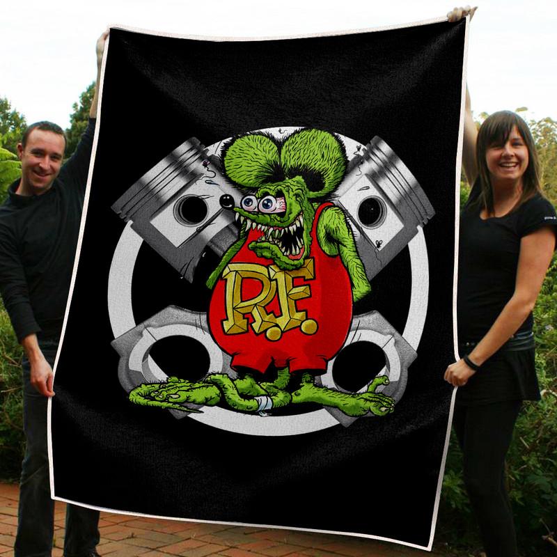 Personalized Hod Rod Rat Fink Speed Shop Blanket