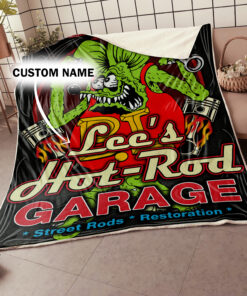 Personalized Hot Rod Rat Fink Blanket