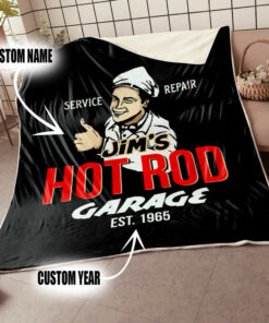 Personalized Hot Rod Repair Blanket