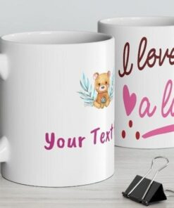 Personalized I Love You A Latte Mug, Valentine Gift For Him For Her, Custom Name Valentine Mug