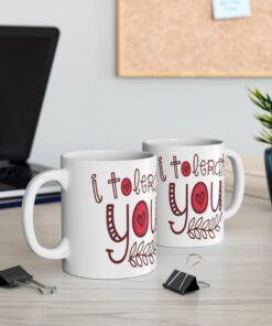 Personalized I Tolerate You Mug Valentine Gift For Him For Her Custom Name Valentine Mug