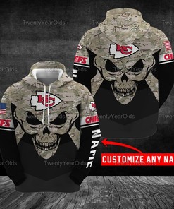 Personalized Kansas City Chiefs American Football Team Nfl Custom Name 3D All Over Print Zip Up Hoodie Option
