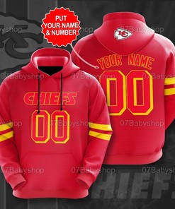 Personalized Kansas City Chiefs Nfl 3D Printed Pull Over Hoodie, Zip Up Hoodie