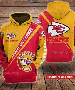 Personalized Kansas City Chiefs Nfl Custom Name 3D All Over Print Zip Up Hoodie Option
