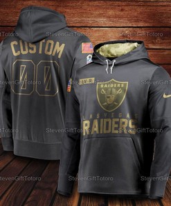 Personalized Las Vegas Raiders Nfl Logo Custom Name 3D Printed Pull Over Hoodie, Zip Up Hoodie