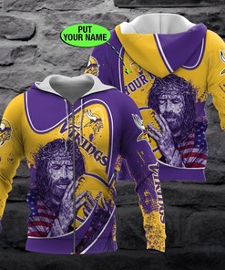 Personalized Minnesota Vikings Nfl Custom 3D All Over Print Hoodie