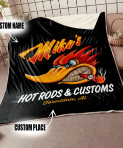 Personalized Mr. Horsepower Woodpecker Hot Rods And Customs Blanket