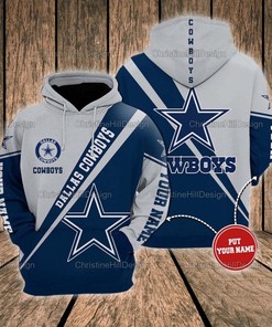 Personalized Nfl Dallas Cowboys Custom Name 3D All Over Print Zip Up Hoodiezip Up Hoodie
