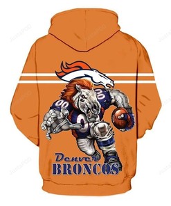 Personalized Nfl Denver Broncos 3D All Over Print Zip Up Hoodie Option
