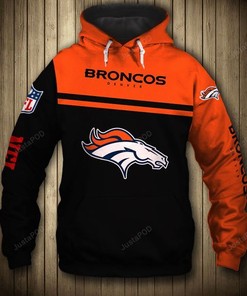 Personalized Nfl Denver Broncos Skull Men And Women 3D Hoodie Zip Hoodie