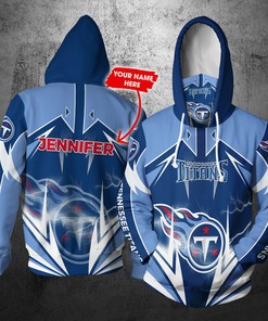 Personalized Nfl Gaiter Hoodie Tennessee Titans Gaiter Hoodie Lightning Custom Name 3D All Over Print Hoodie