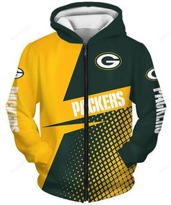 Personalized Nfl Green Bay Packers 3D All Over Print Zip Up Hoodie Options
