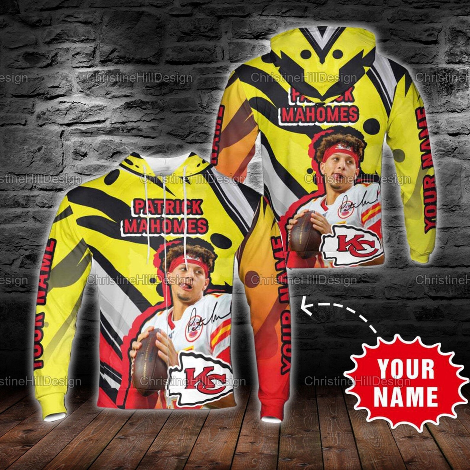 Personalized Nfl Kansas City Chiefs Patrick Mahomes 3D Custom Name 3D All Over Printed Hoodie