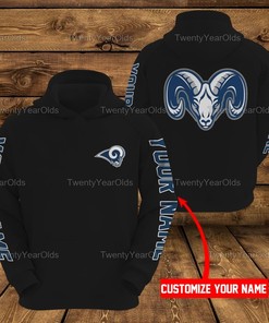Personalized Nfl Los Angeles Rams Custom Name 3D All Over Print Zip Up Hoodiezip Up Hoodie