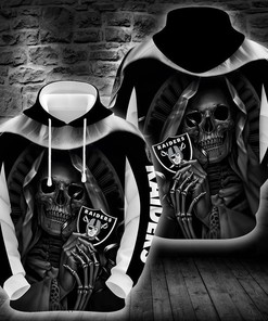 Personalized Nfl Oakland Raiders Skull Men And Women 3D All Over Print Zip Up Hoodie Option