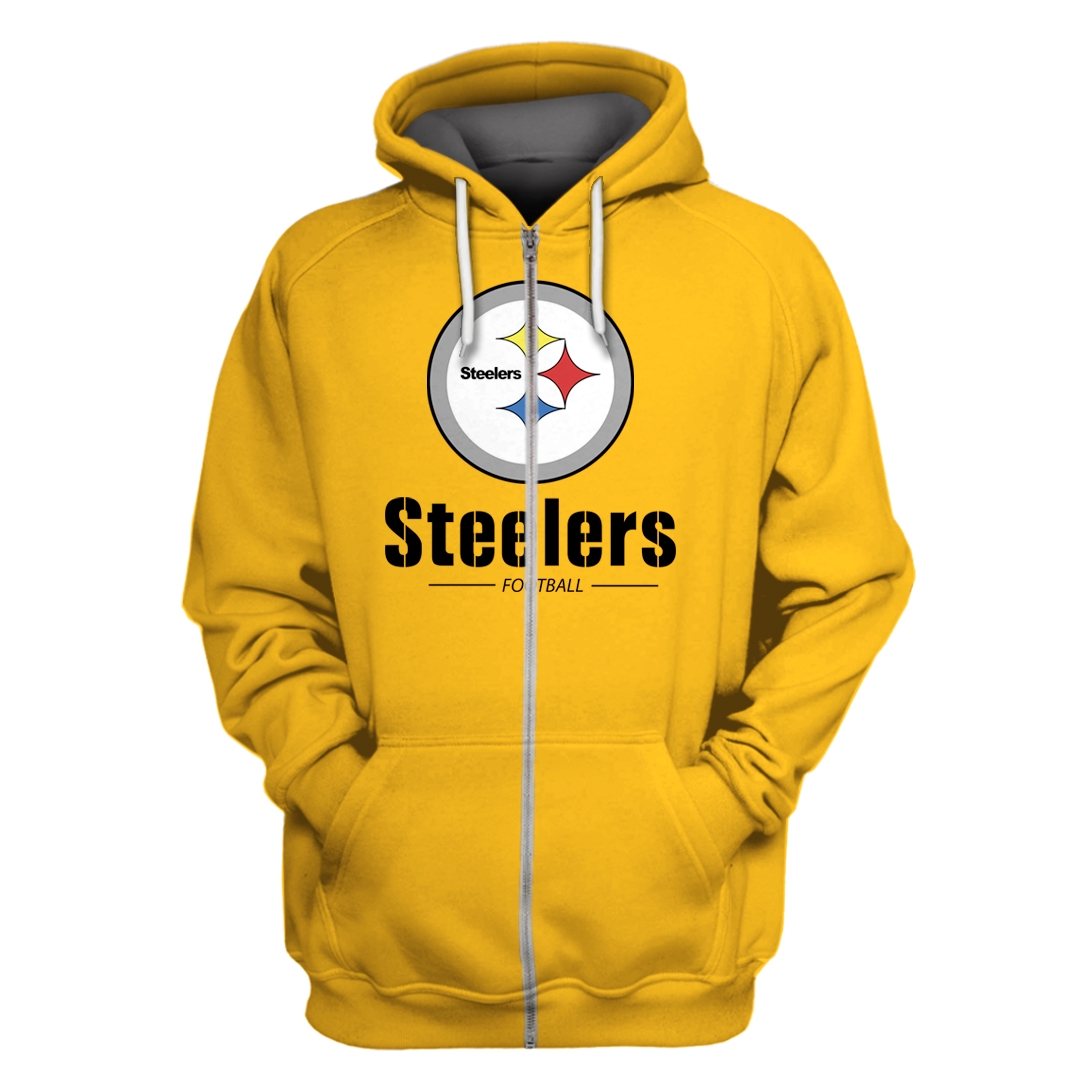 Personalized Nfl Pittsburgh Steelers 3D All Over Print Zip Up Hoodie Option