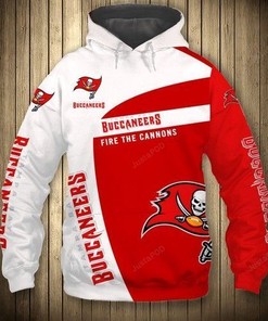 Personalized Nfl Tampa Bay Buccaneers Fire The Cannons Men And Women 3D All Over Print Zip Up Hoodie Option
