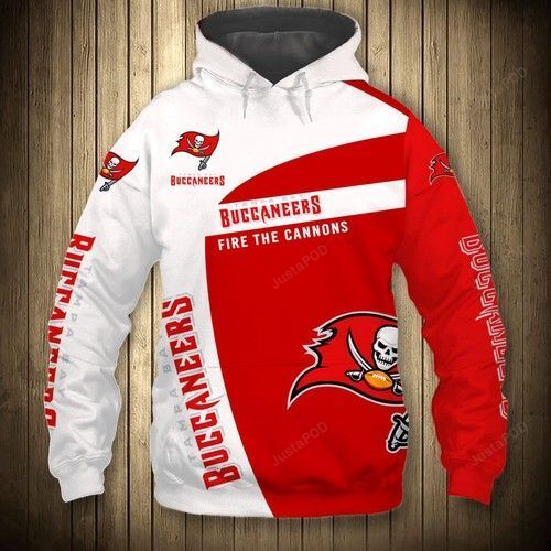 Personalized Nfl Tampa Bay Buccaneers Fire The Cannons Men And Women 3D All Over Print Zip Up Hoodie Option