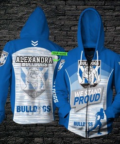 Personalized Nrl Hoodie Canterbury Bankstown Bulldogs Custom Name 3D All Over Printed Hoodie
