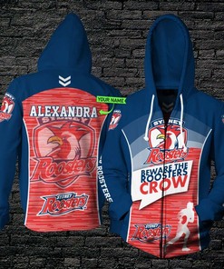 Personalized Nrl Hoodie Sydney Roosters Custom Name 3D All Over Printed Hoodie