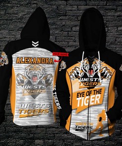 Personalized Nrl Hoodie Wests Tigers Custom Name 3D All Over Printed Hoodie