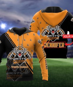Personalized Ntt121 Wests Tigers 3D Hoodie Zip Hoodie, Nrl 3D All Over Print Hoodie Zip Hoodie