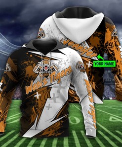 Personalized Ntt196 Wests Tigers 3D Hoodie Zip Hoodie, Nrl 3D All Over Print Hoodie Zip Hoodie