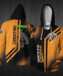 Personalized Ntt391 Phc Wests Tigers 3D Hoodie Zip Hoodie, Nrl 3D All Over Print Hoodie Zip Hoodie