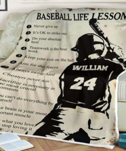 Personalized Name Blanket, Family Name Blanket,Baseball Blanket Gift For Baseball Players,Baseball Life