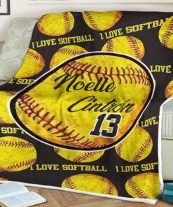 Personalized Name Blanket, Softball Blanket, Baseball Blanket, Family Blanket, Gift Blanket
