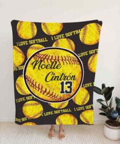 Personalized Name Blanket, Softball Blanket, Baseball Blanket, Family Blanket, Gift Blanket
