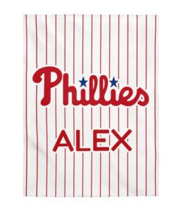 Personalized Name Philadelphia Phillies Baseball Jersey Velveteen Plush Blanket