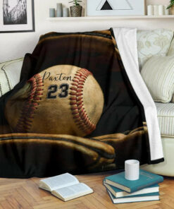 Personalized Name With Number, Lovely Baseball Blanket