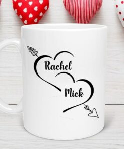 Personalized Names Valentine's Day Mug Gift, Custom Names Mug, Valentines Day, Custom Anniversary Mug