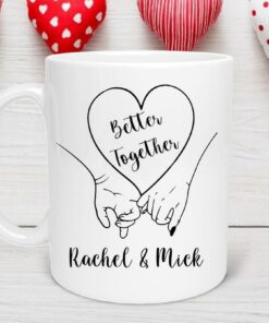 Personalized Names Valentine's Day Mug Gift, Custom Names Mug, Valentines Day, Custom Anniversary Mug, Custom Couple Mug