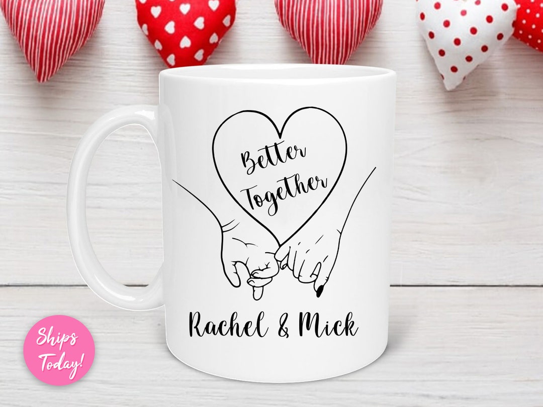 Personalized Names Valentine's Day Mug Gift, Custom Names Mug, Valentines Day, Custom Anniversary Mug, Custom Couple Mug