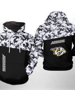 Personalized Nashville Predators Nhl Skull 3D All Over Print Hoodie With Zip Up