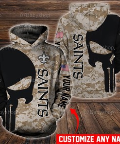 Personalized New Orleans Saints Nfl 3D Printed Pull Over Hoodie, Zip Up Hoodie