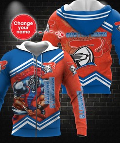 Personalized Newcastle Knights Nrl Mascot Tgiac Custom 3D All Over Print Hoodie