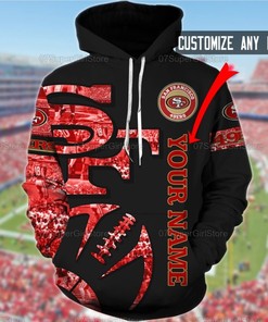 Personalized San Francisco 49Ers Nfl Football Team 3D All Over Print Zip Up Hoodie Option