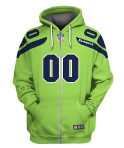 Personalized Seattle Seahawks 3D Hoodie Zip Hoodie, Nfl 3D All Over Print Hoodie Zip Hoodie