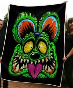 Personalized Speed Shop Hod Rod Rat Fink Blanket