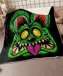 Personalized Speed Shop Hod Rod Rat Fink Blanket