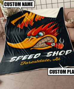 Personalized Speed Shop Mr Horsepower Blanket