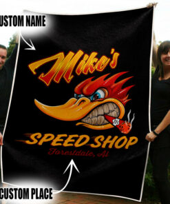 Personalized Speed Shop Mr Horsepower Blanket