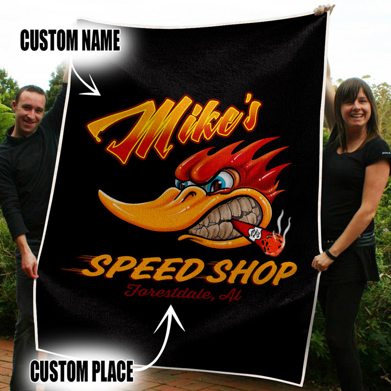 Personalized Speed Shop Mr Horsepower Blanket