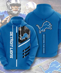 Personalized Sports American Nfl Detroit Lions 3D All Over Print Zip Up Hoodie Option